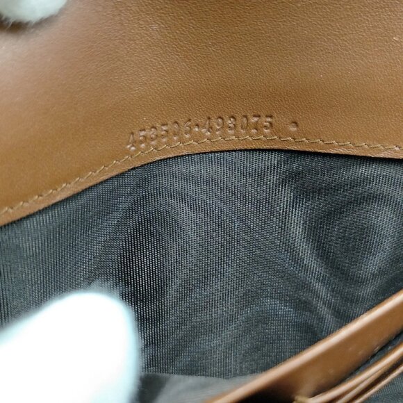 Authentic Gucci Padlock Chain Wallet Brown PVC mn494-112925 - Picture 8 of 9